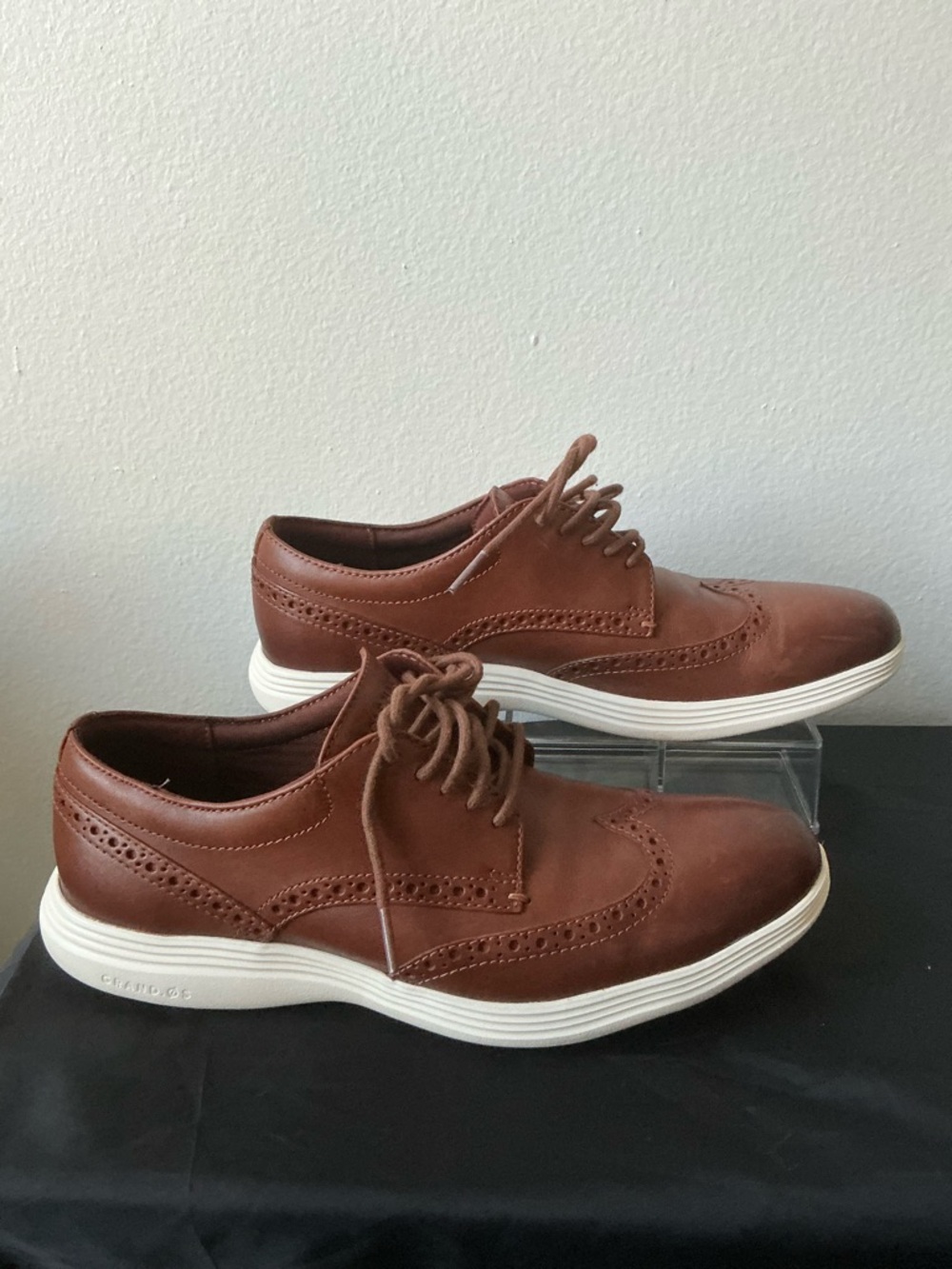 Cole Haan Grand.ØS Men’s Williams Wingtip Oxford British Tan Leather. Size 8